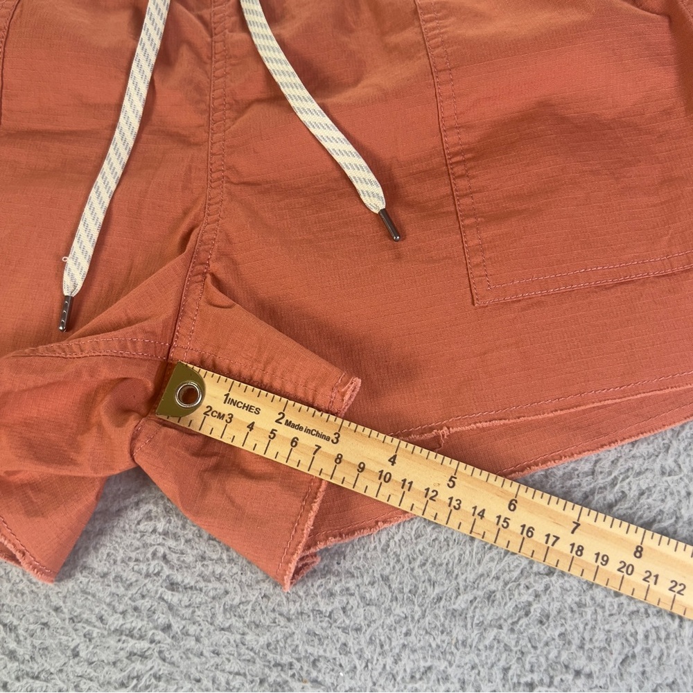Vuori Vintage Ripstop Shorts Women Large Orange Cinnamon Drawstring Outdoor Hike - Picture 5 of 9